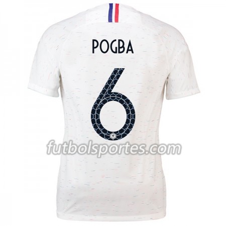 Camisetas Francia Pogba 6 Mujer Segunda Equipacion Mundial 2018